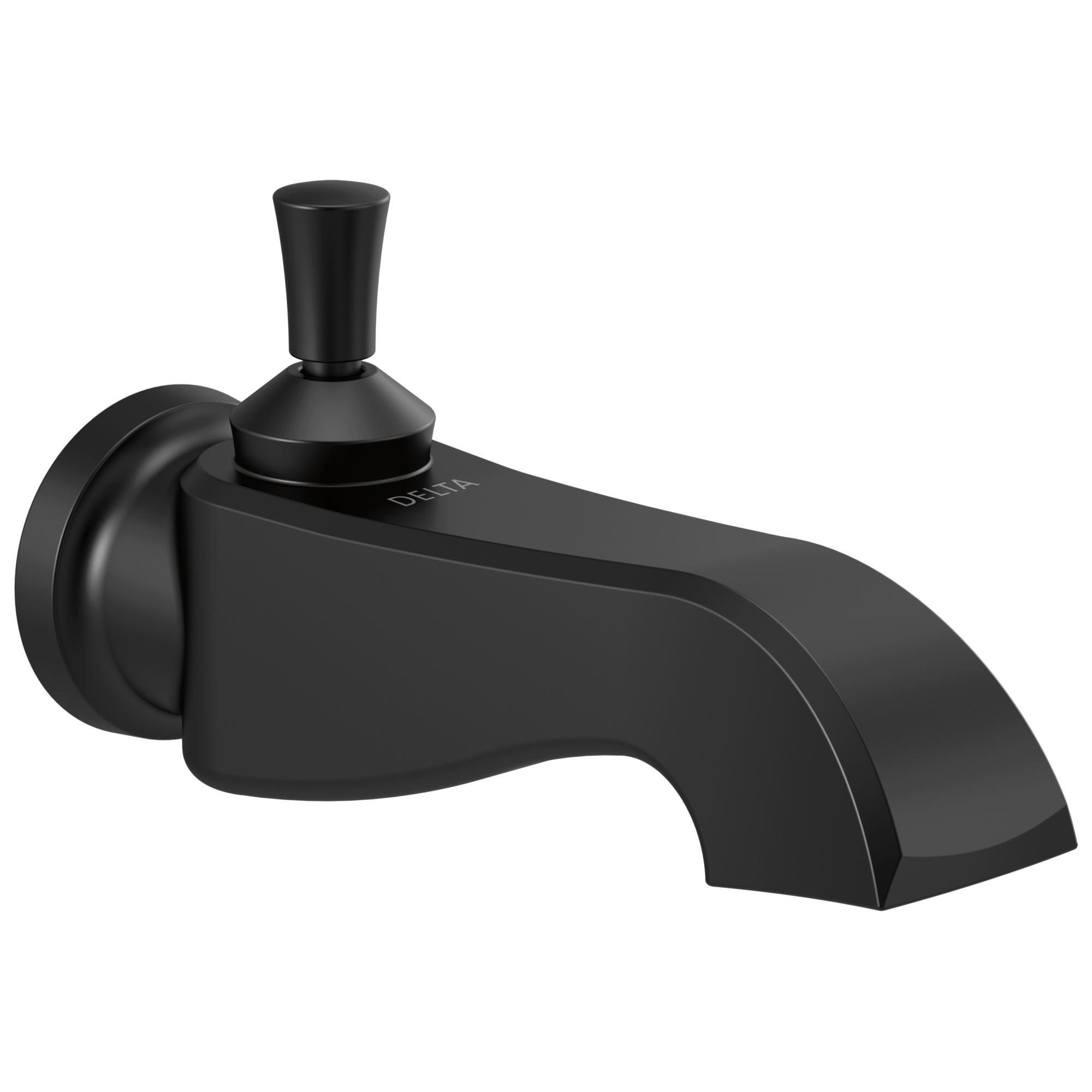 DELTA® RP100196BL Dorval™ Pullup Diverter Tub Spout, 1/2 in IPS, For Use With Dorval™ T17T456 Tub and Shower Faucet Trim, 8-3/16 in Spout Reach, Non-Metal, Matte Black, Import