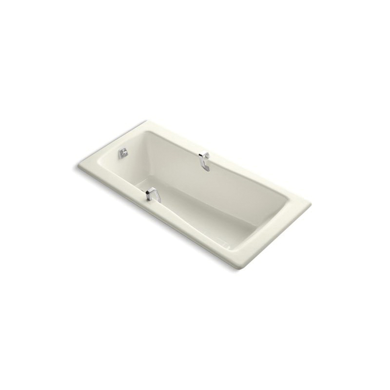 Kohler® 839-96 Maestro™ Bathtub With Grip Rail Drillings, Maestro™, Soaking, Rectangle Shape, 66 in L x 32 in W, End Drain, Biscuit
