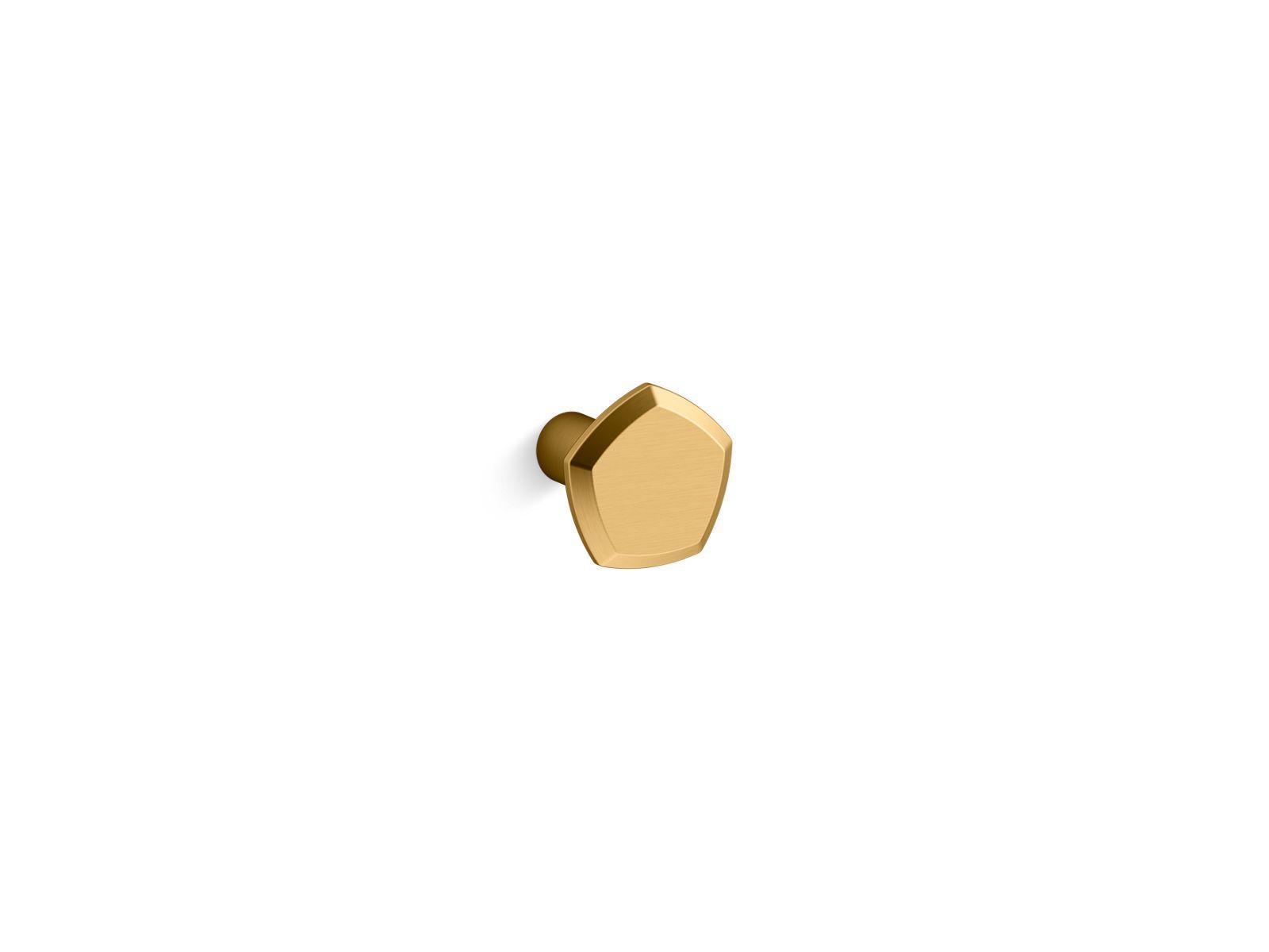 Kohler® 27074-2MB 27074 Occasion Cabinet Knob, Occasion® Shape, 1-5/8 in Dia, Zinc, Vibrant Brushed Moderne Brass, 1-7/16 in Projection