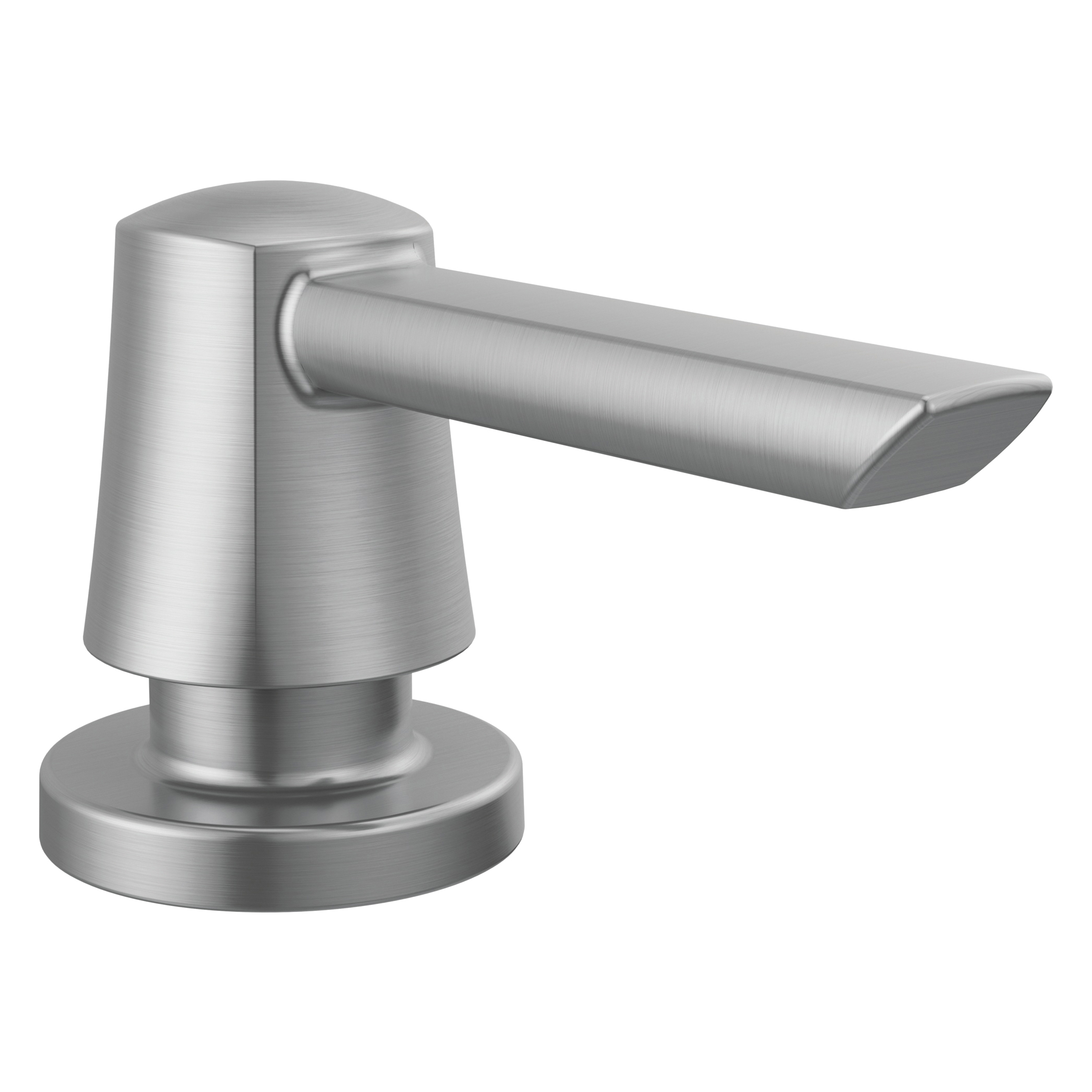DELTA® RP101850ARPR Monrovia™ Soap Dispenser, 13 oz Capacity, 4.94 in OAL, Deck Mount, Metal, Import