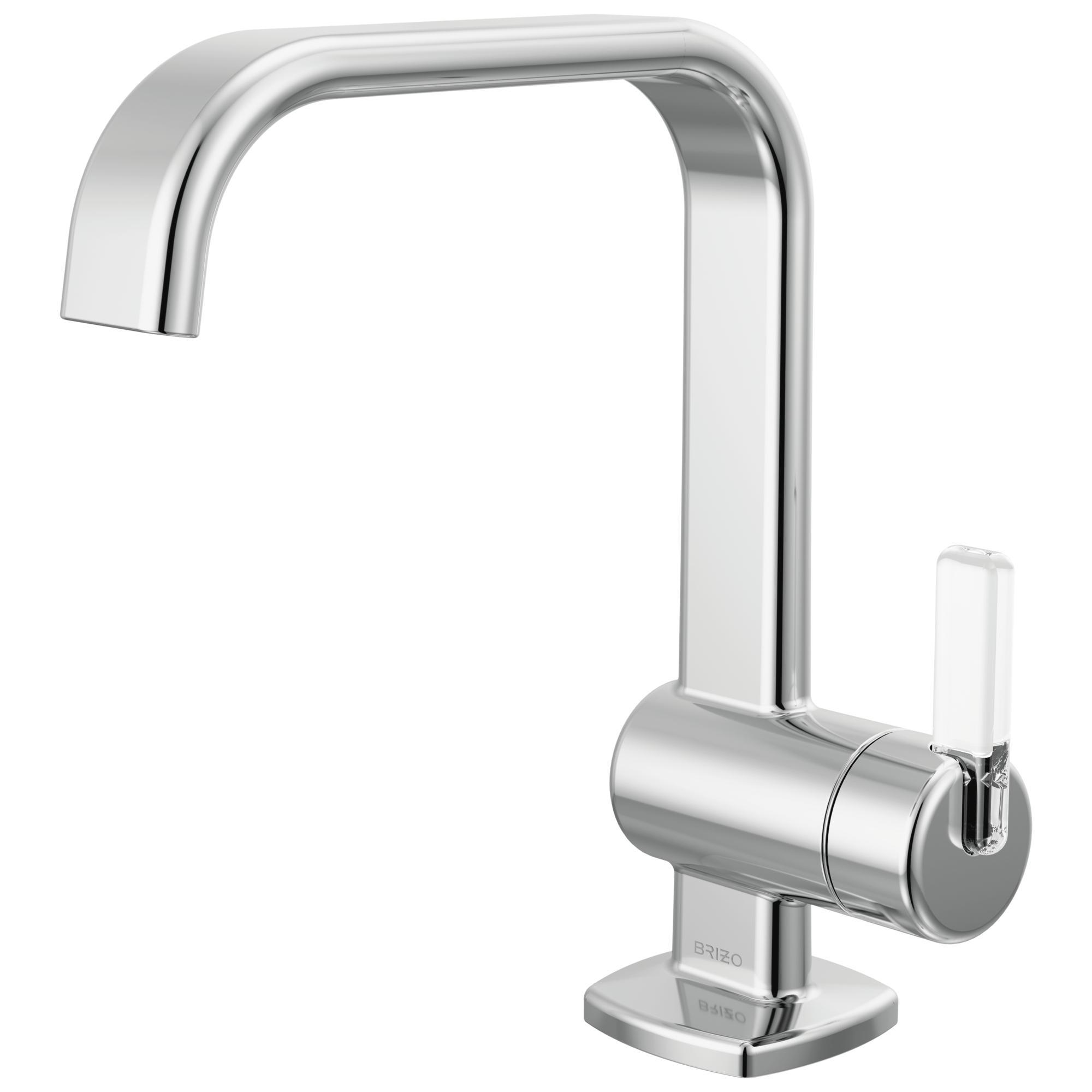 Brizo® 65067LF-PCCL-ECO Allaria™ Single Handle Lavatory Faucet, 1.2 gpm Flow Rate, 5.81 in H Spout, 1 Handles, 1 Faucet Holes, Chrome/Clear Acrylic, Lavatory Function