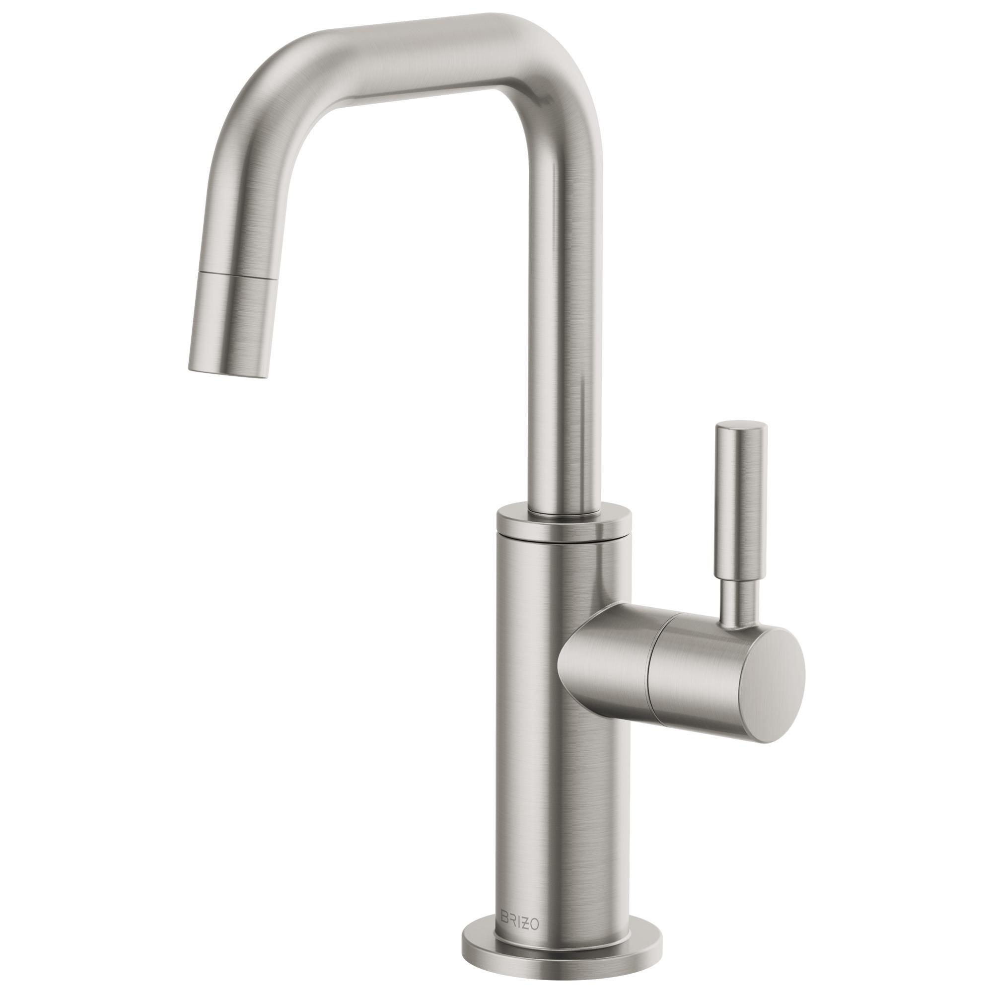 Brizo® 61365LF-C-SS Odin® Beverage Faucet, 1.5 gpm at 60 psi Flow Rate, Stainless Steel, 1 Handle, Domestic