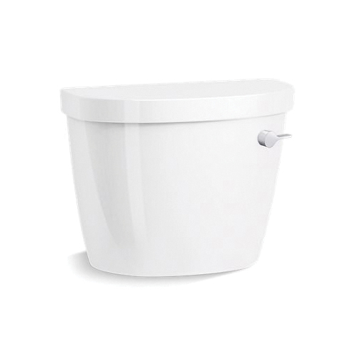 Kohler® 31614-RA-0 Modern Toilet Tank, Cimarron®, 1.6 gpf, Right Hand Polished Chrome Trip Lever Flush, White