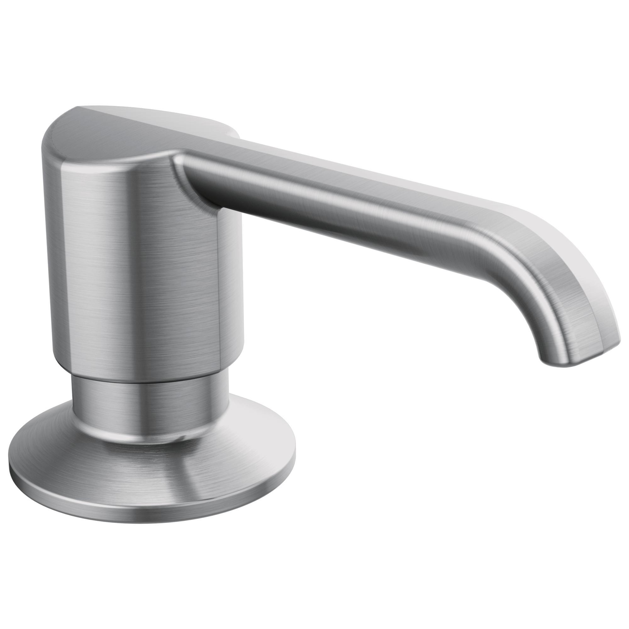 DELTA® RP101188ARPR Soap Dispenser, 13 oz Capacity, 2.63 in OAL, Deck Mounting, Import