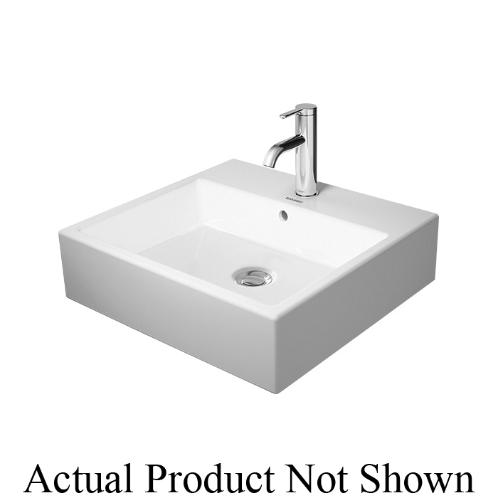 DURAVIT 2350500060 Vero Air Furniture Washbasin With Overflow, Rectangle Shape, 19-3/4 in L x 18-5/8 in W x 6-1/2 in H, Wall Mount, Ceramic, White, Import