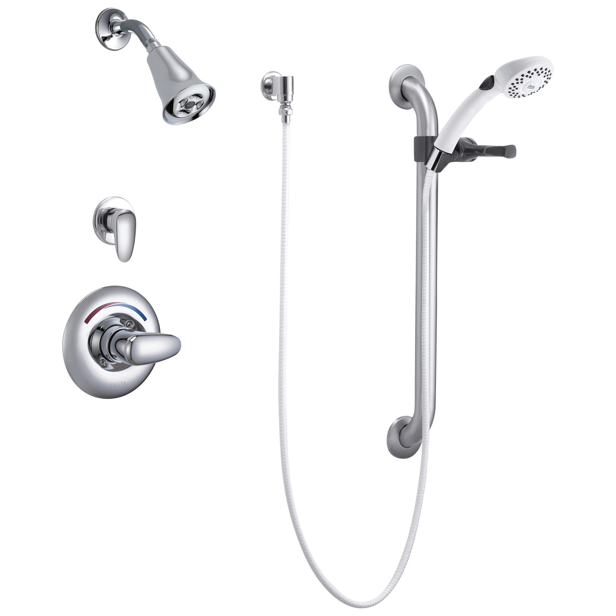 DELTA® T13H382 Universal Shower Valve Trim, MultiChoice®, 1.5 gpm, Polished Chrome, Import