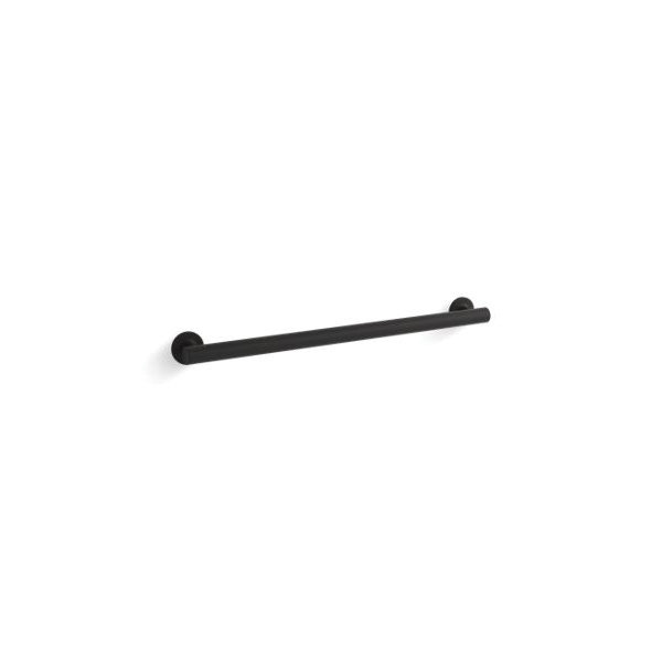 Kohler® 11893-BL Purist® Grab Bar, 1-1/4 in Dia x 26-7/16 in L, Matte Black, Metal