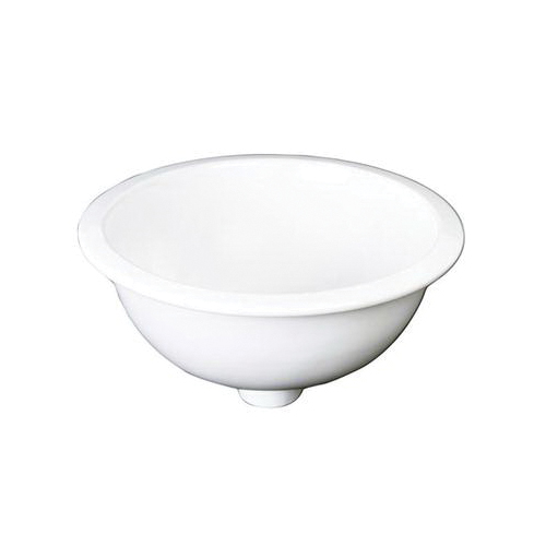 Barclay 4-520WH Emma&trade: Wash Basin, Round Shape, 15-3/4 in Dia x 8-1/2 in H, Vitreous China, White, Import