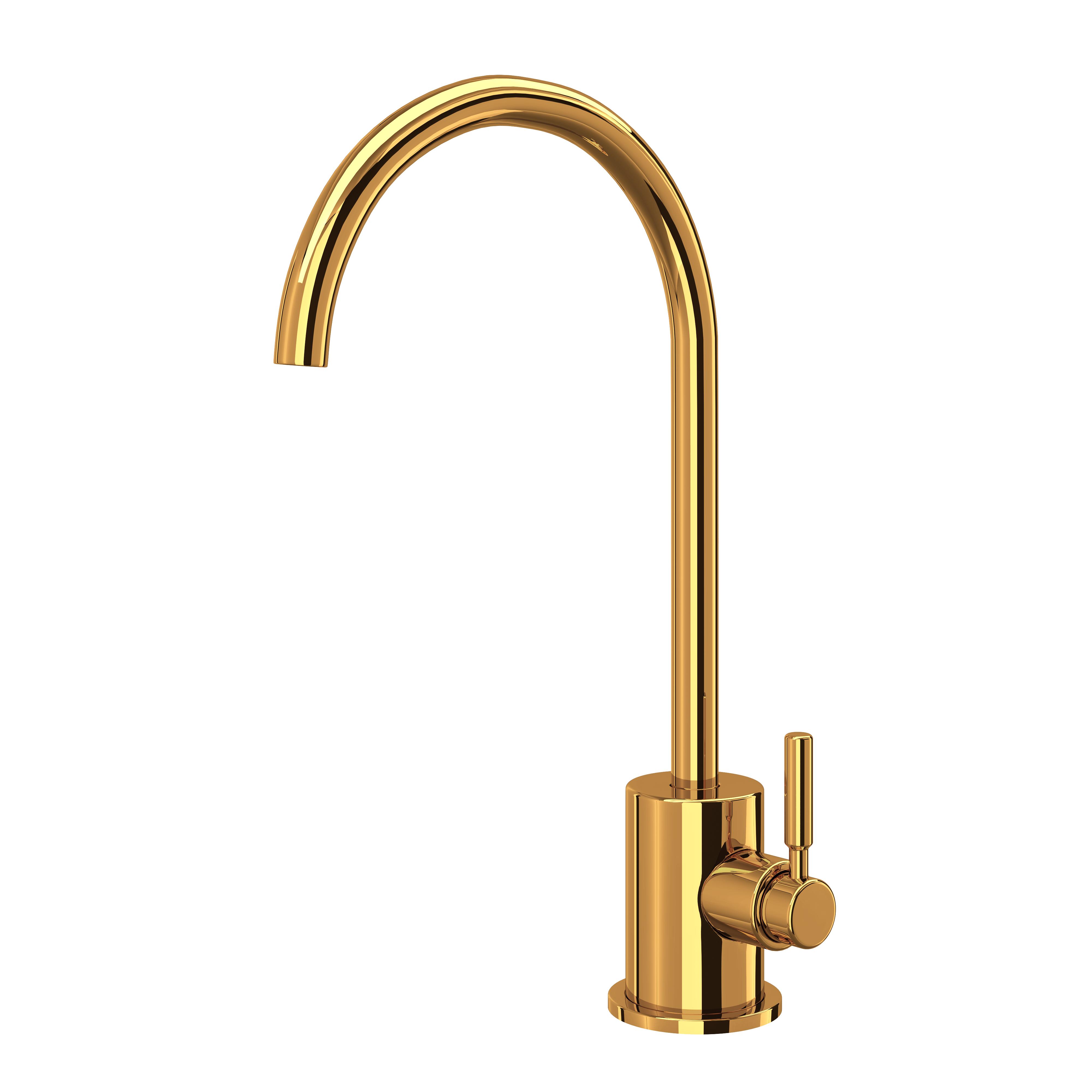Rohl® R7517IB Lux Modern Filtration, 0.5 gpm Flow Rate, C Spout, Italian Brass