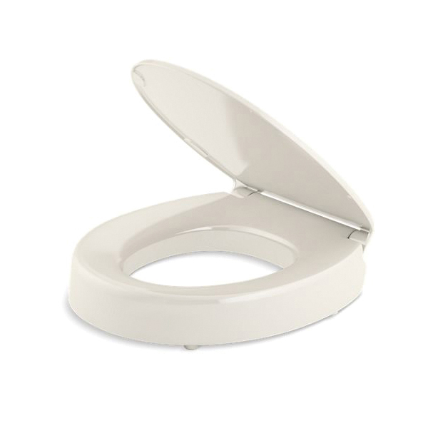 Kohler® 25876-96 Toilet Seat, Hyten™, Contoured/Round Closed Front, Plastic, Biscuit, Slow Close Hinge