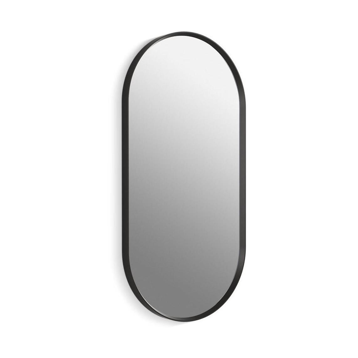Kohler® 31371-BLL 31371 Essential Wall Mount Bathroom Mirror, Capsule Shape, 1.37 in L 18 in W, Matte Black