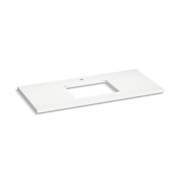 Kohler® 28253-MMW Silestone® Vanity Top With Cutout, 1-3/16 in OAH x 49-1/8 in OAW x 22-7/16 in OAD, Quartz Top, Miami White Top