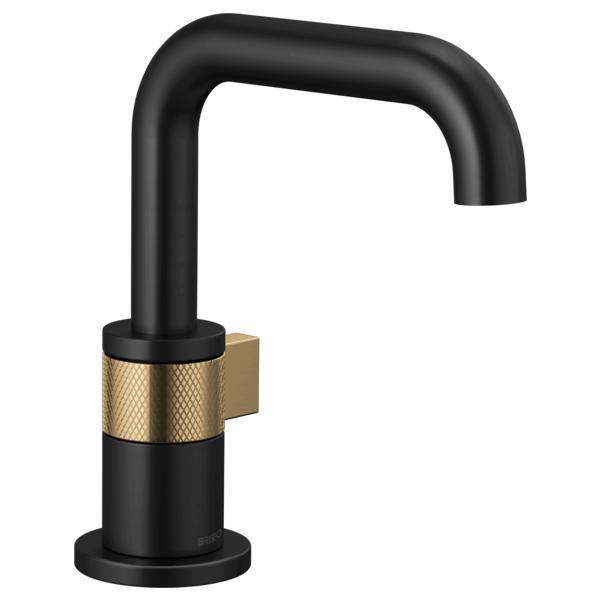 Brizo® 65035LF-BLGL Litze® Single-Handle Bathroom Faucet, 1.5 gpm Flow Rate, 5-9/16 in H Spout, 1 Handles, 1 Faucet Holes, Matte Black/Luxe Gold, Function: Lavatory