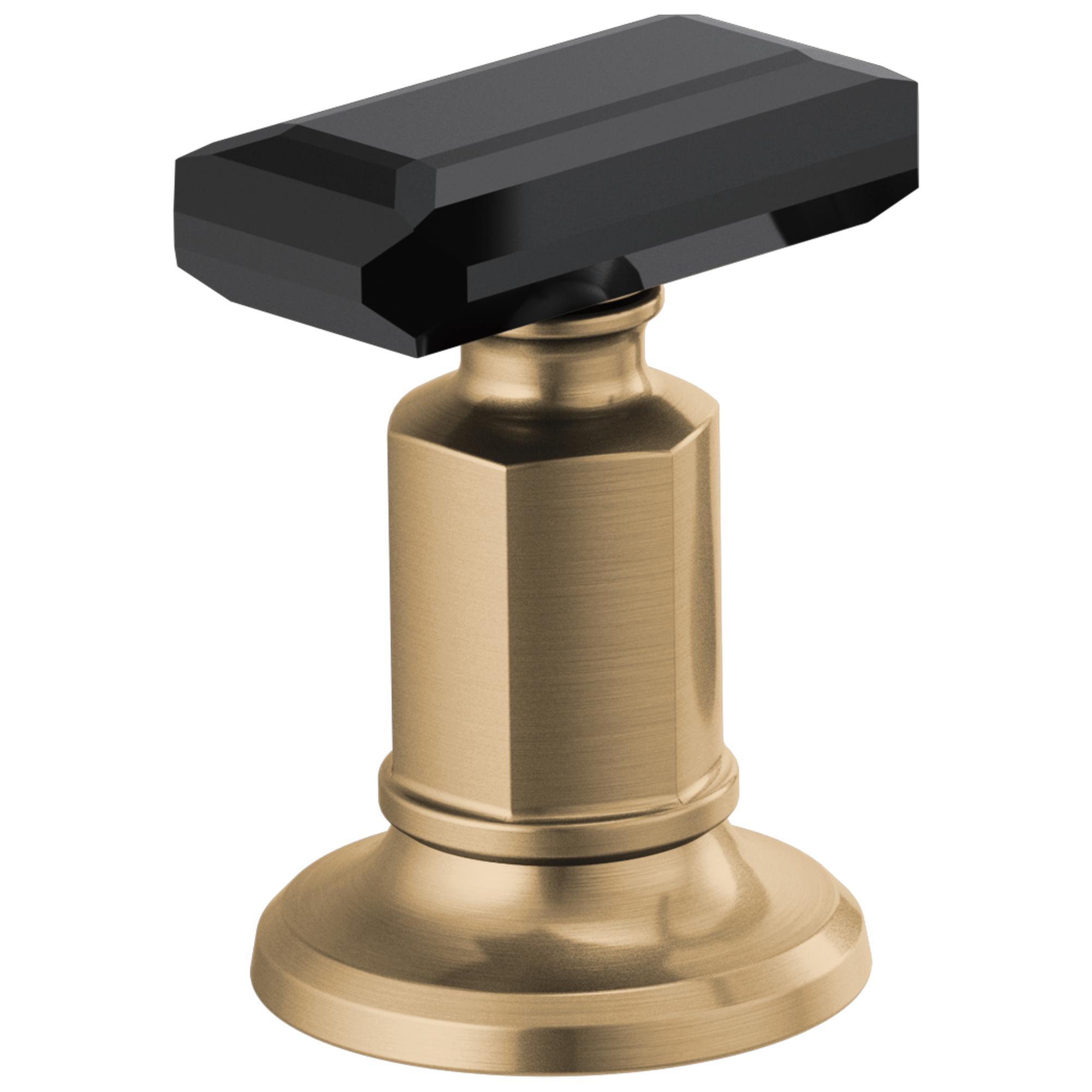 Brizo® HK5376-GLBC Invari™ Handle Kit, For Use With Invari™ 65378LF-LHP/65378LF-LHP-ECO Widespread Lavatory Faucets, Luxe Gold/Black Crystal, Import