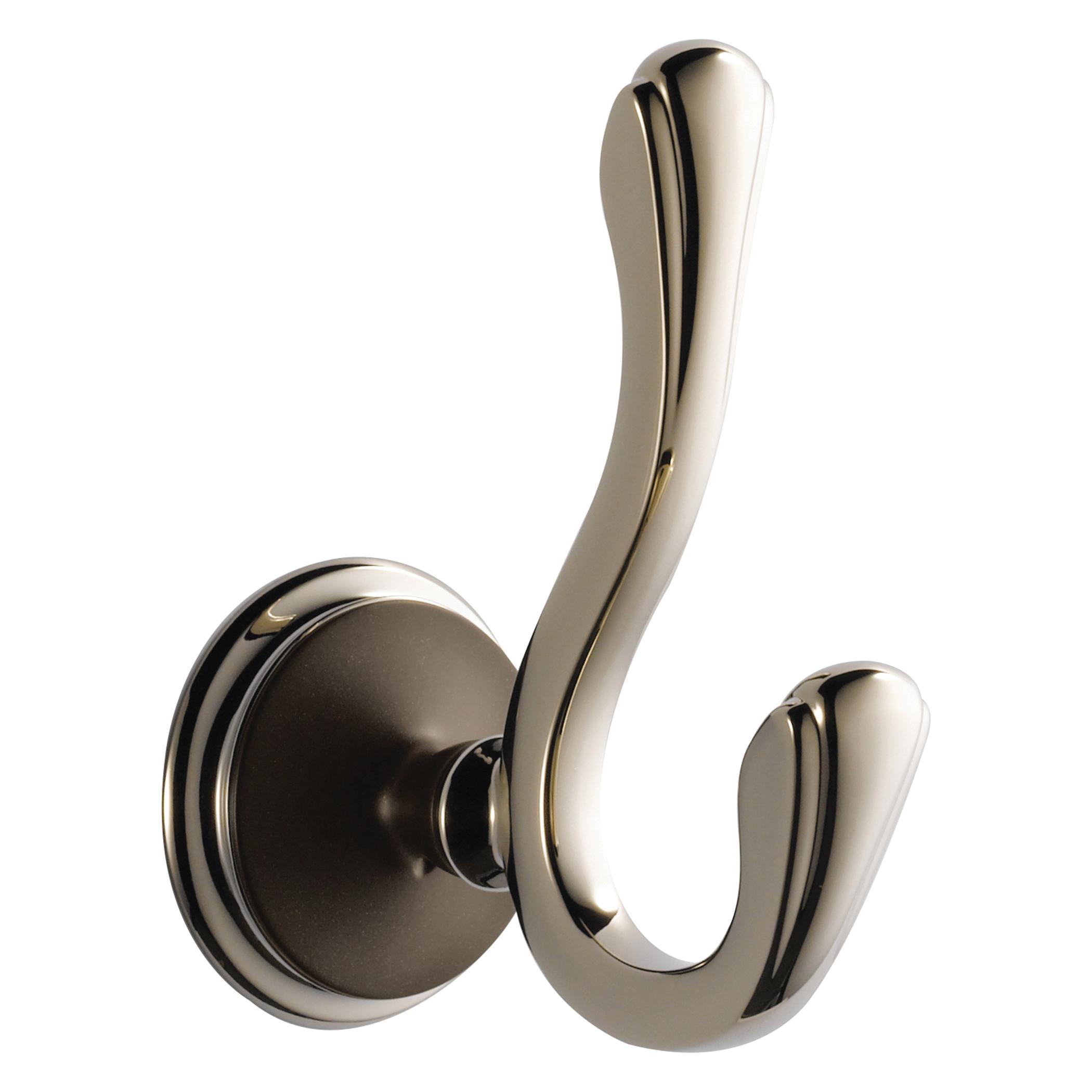 Brizo® 693585-PNCO Charlotte® Robe Hook, 2 Hooks, 2-3/8 in OAW x 4-1/8 in OAD x 5 in OAH, Import