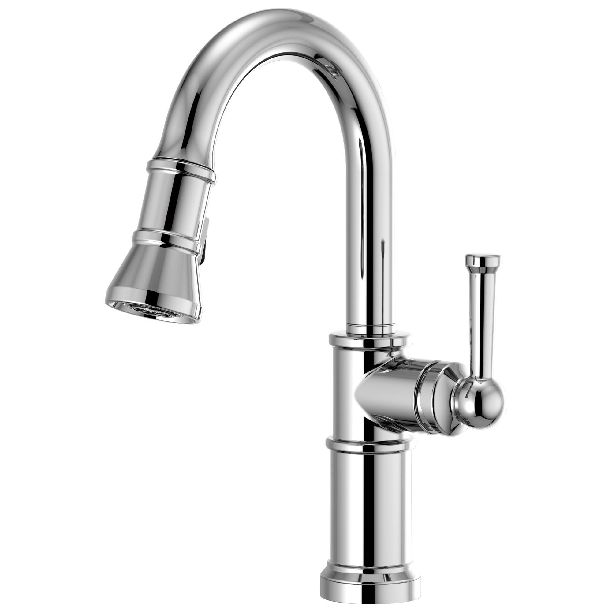 Brizo® 63925LF-PC Pull-Down Prep Faucet, Artesso®, Polished Chrome, 1 Handle, 1.8 gpm