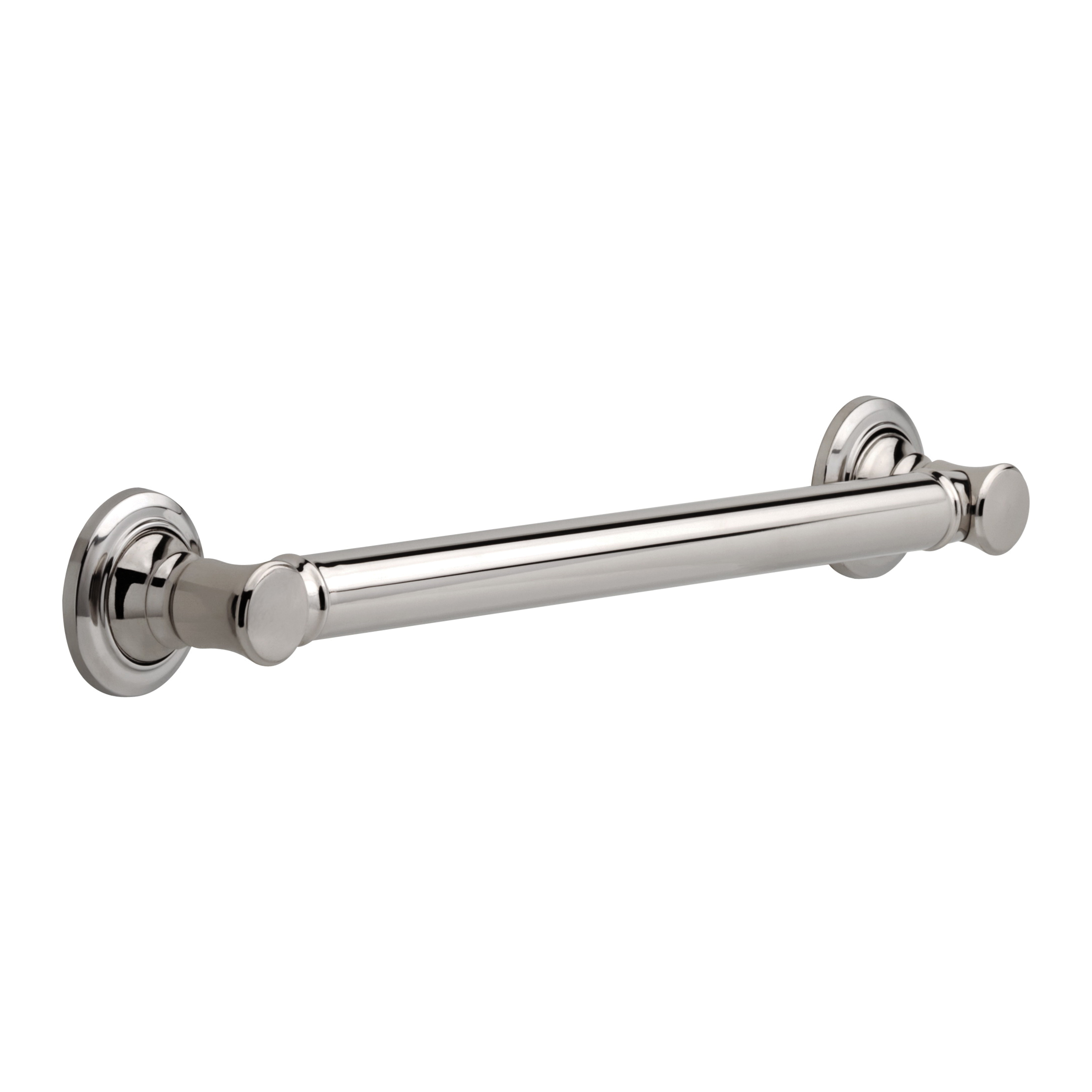 DELTA® 41618-PN Traditional Decorative Grab Bar, 18 in L x 1-1/4 in Dia, Polished Nickel, Zinc, Import
