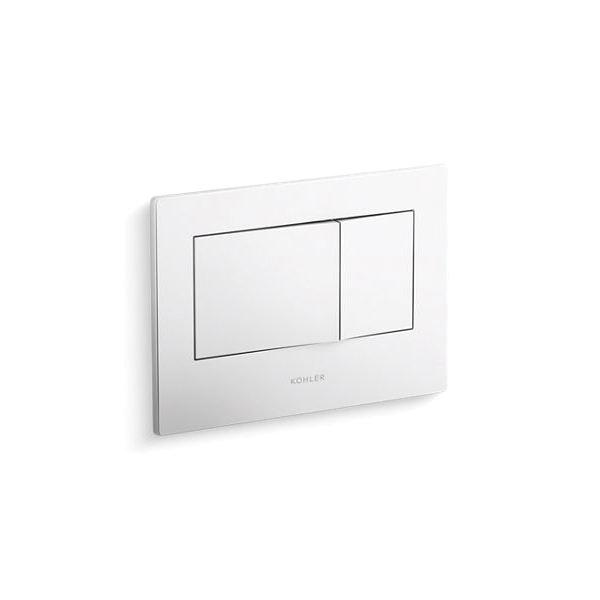 Kohler® 8857-0 Bevel® Flush Actuator Plate, For Use With K-18829-NA 2 x 4 in In-Wall Tank and Carrier System, Plastic, White