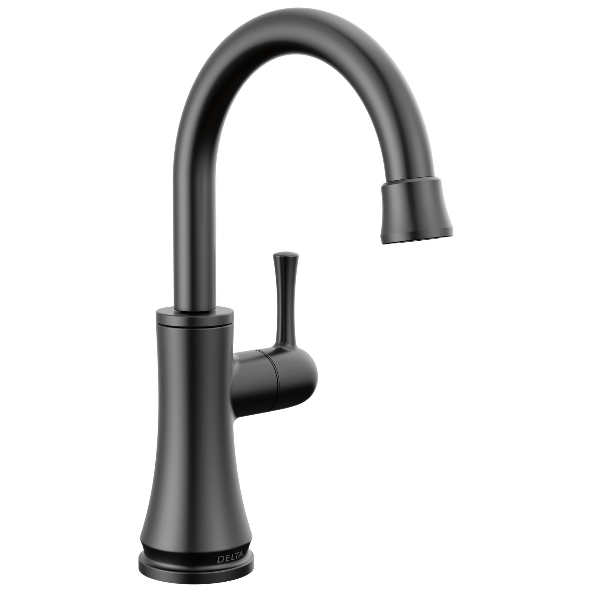 DELTA® 1920-BL-DST Transitional Beverage Faucet, 1.5 gpm Flow Rate, Matte Black, 1 Handles, Import, Commercial/Residential