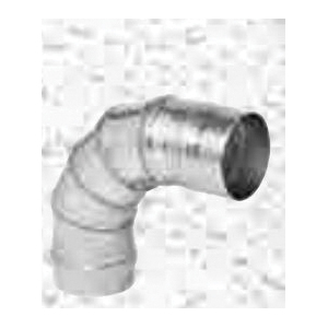 METAL-FAB&reg; Corr/Guard&reg; 3CGSW90L Adjustable Single Wall Elbow, 90 deg, Stainless Steel