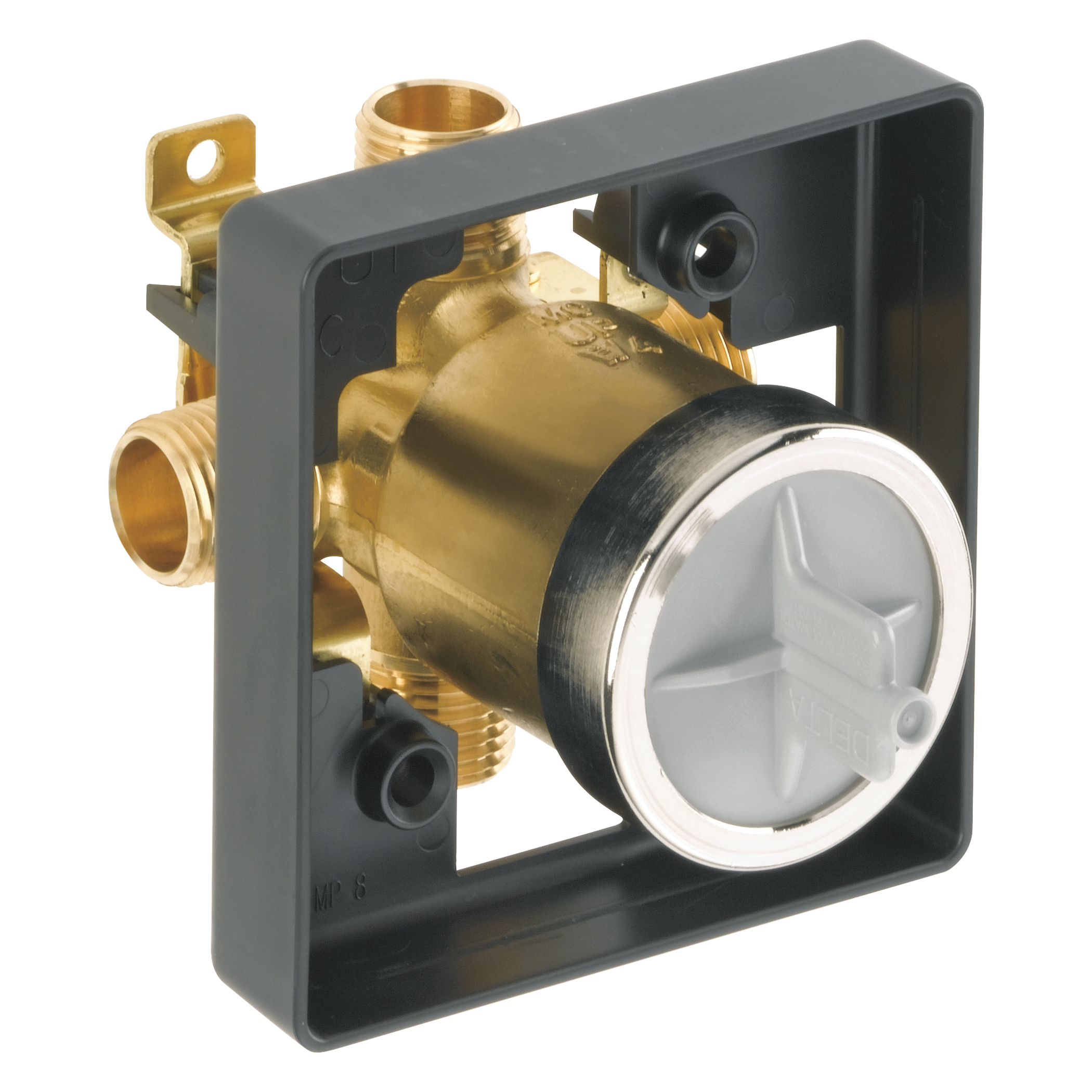DELTA® R10000-UNWS-3 MultiChoice® Universal Tub and Shower Valve Body, 1/2 in Universal Inlet/Outlet, For Use With MultiChoice® Universal Single or Dual Function Trim, Forged Brass, Domestic