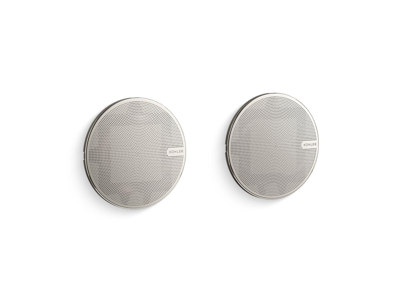 Kohler® 30318-SN K-30318 SoundTile Shower Speakers, 7 in OAW, Brass/ABS/Metal Enclosure, Vibrant Polished Nickel Enclosure