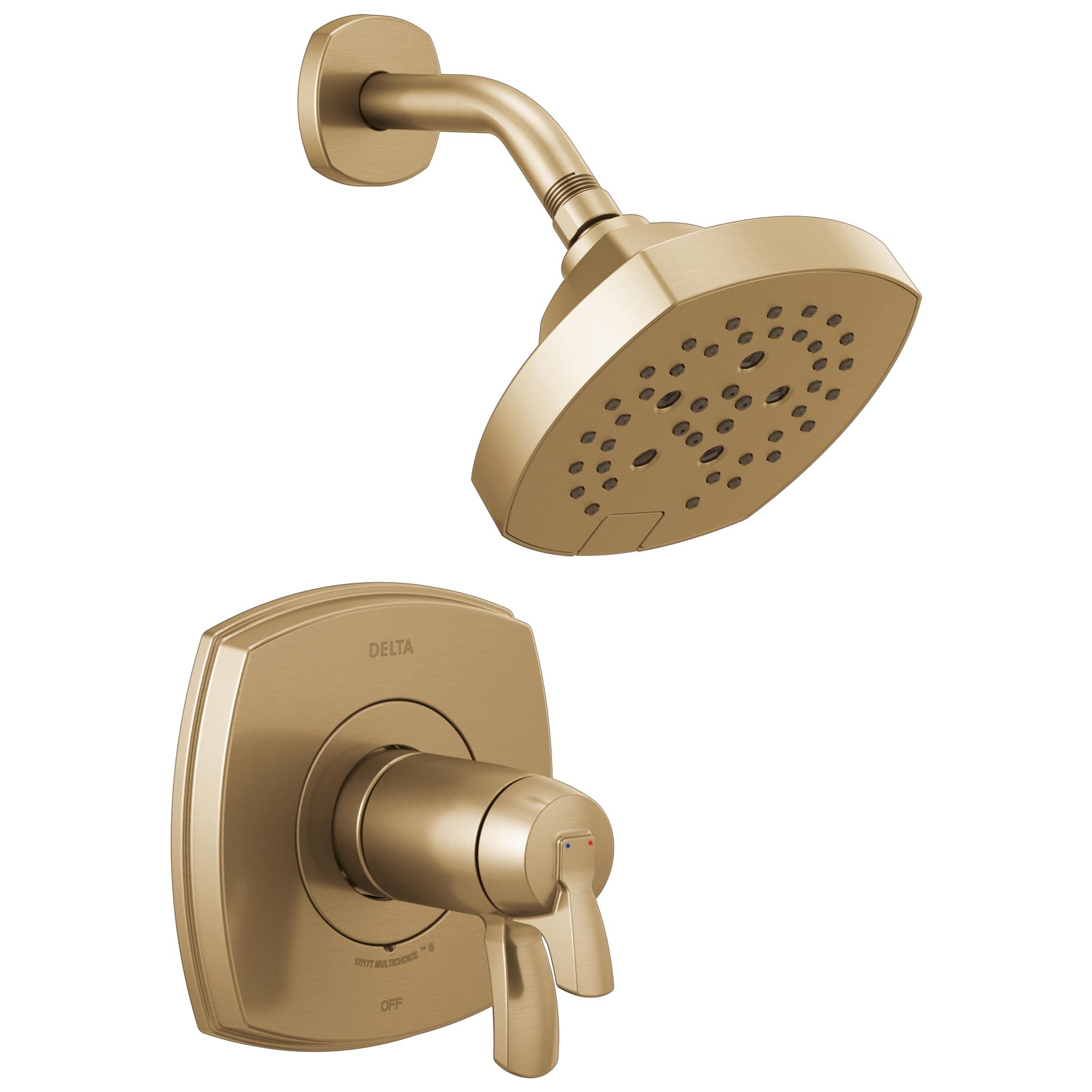 DELTA® T17T276-CZ-PR 17T Pull-Up Diverter Thermostatic Shower, 1.75 gpm Valve, 1.75 gpm Shower, Champagne Bronze