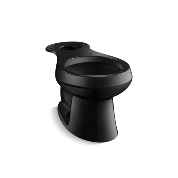 Kohler® 4197-7 Wellworth® Toilet Bowl, Black, Round Front Shape, 12 in Rough-In, 14-1/2 in H Rim