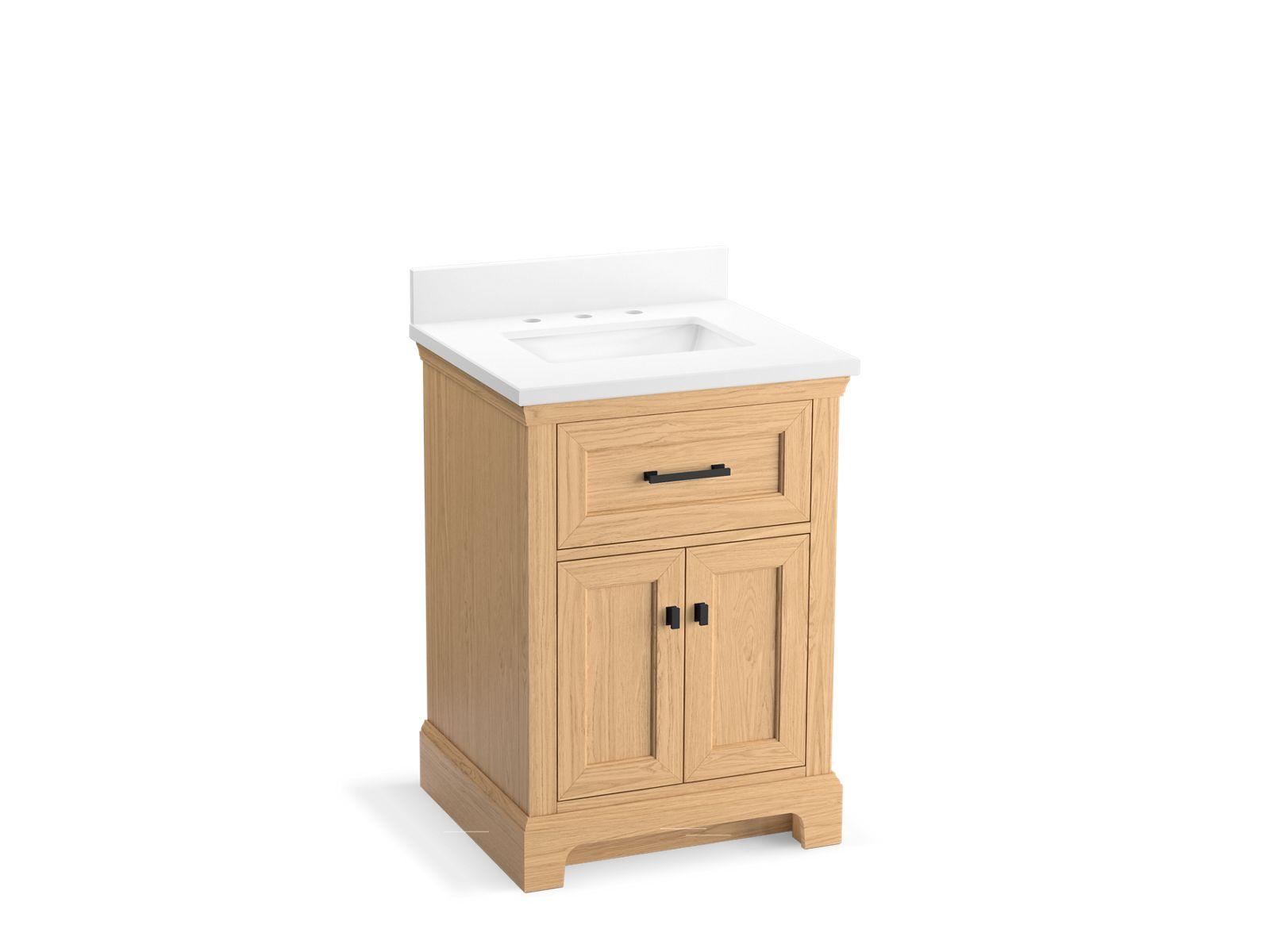 Kohler® 29259-BD1-WEK Charlemont™ Vanity Cabinet with Sink and Top, 39-11/16 in OAH x 24 in OAW x 22-7/16 in OAD