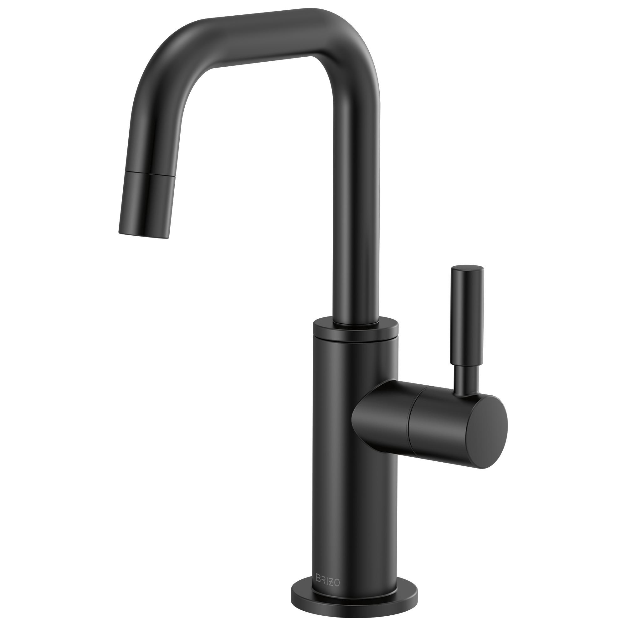 Brizo® 61365LF-C-BL Odin® Beverage Faucet, 1.5 gpm at 60 psi Flow Rate, Matte Black, 1 Handle, Domestic