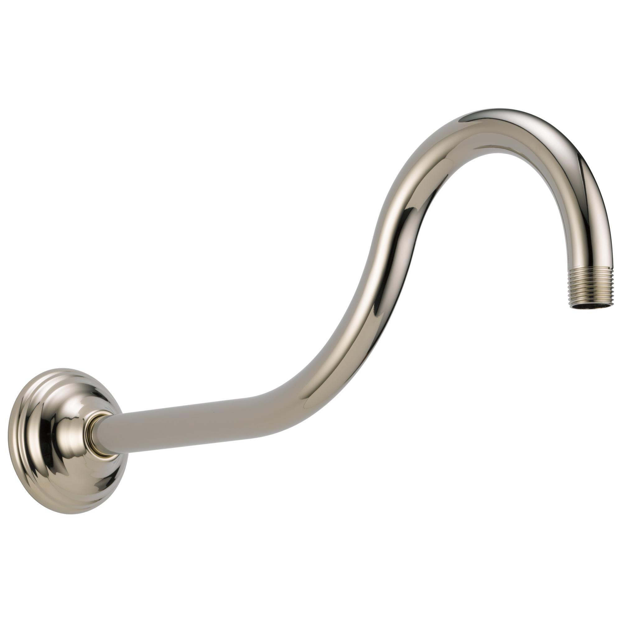 Brizo® RP54168PN Traditional Shower Arm and Flange, 16 in, 1/2 in NPT, Import