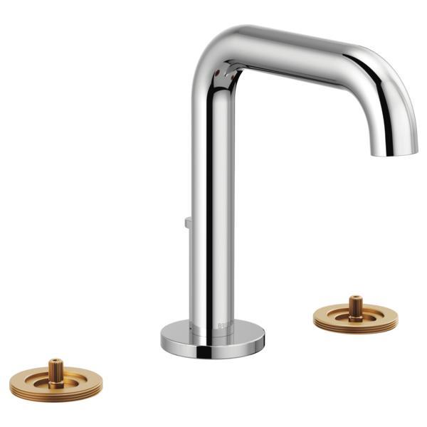 Brizo® 65332LF-PCLHP Litze® Widespread Lavatory Faucet, 1.5 gpm Flow Rate, 5 in H Spout, 6 to 16 in Center, Polished Chrome, 2 Handles, Metal Pop-Up Drain, Import