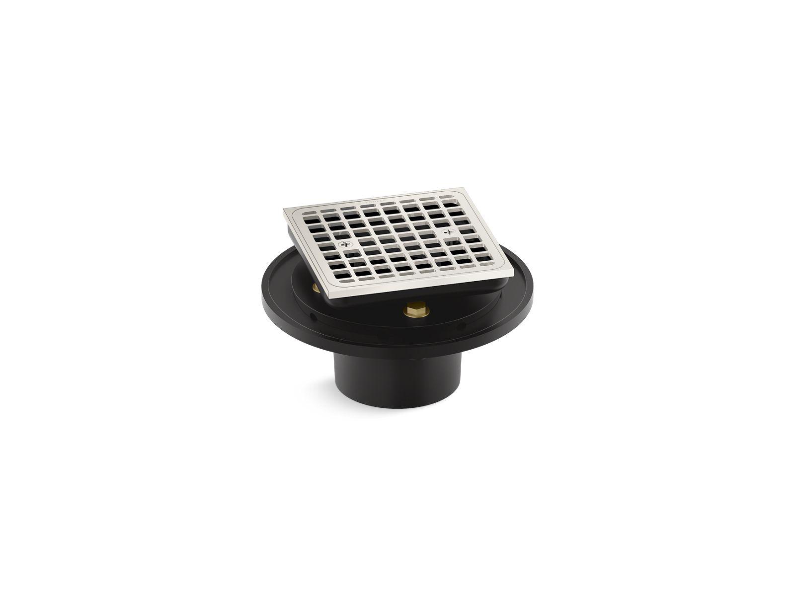 Kohler® 22673-SN 22673 Clearflo Full-Assembly Shower Drain, Brass/Cast Iron Drain