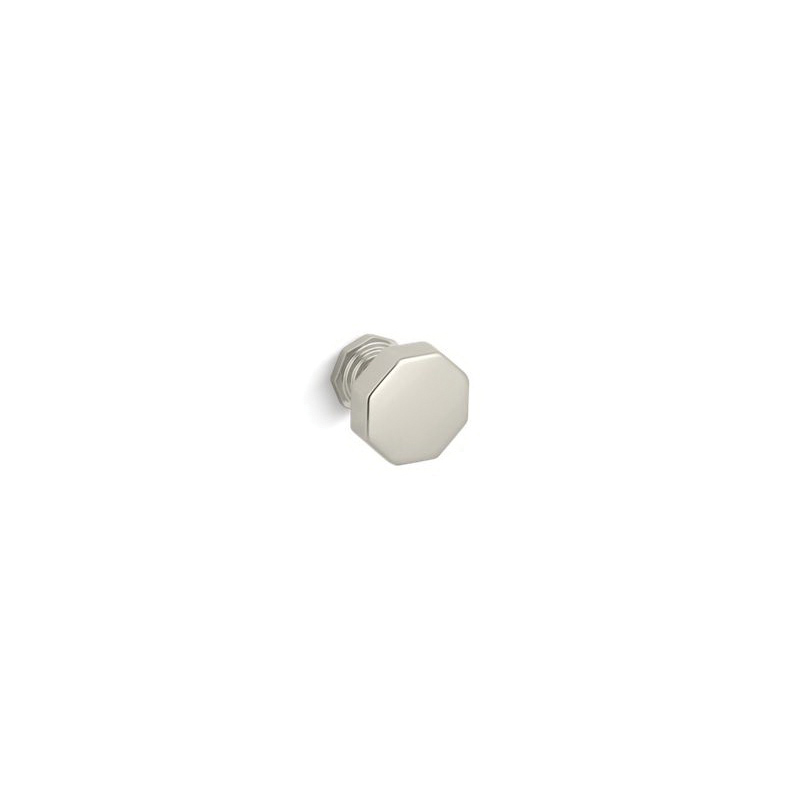 Kohler® 13126-SN Cabinet Knob, Pinstripe®, For Use With Bath/Kitchen Cabinet and Drawer, Metal, Vibrant® Polished Nickel