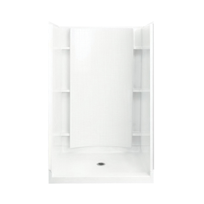 Sterling® 72262106-0 Shower Back Wall With Age-in-Place Backerboards, Accord®, 48 in L x 72-1/4 in W, Solid Vikrell®