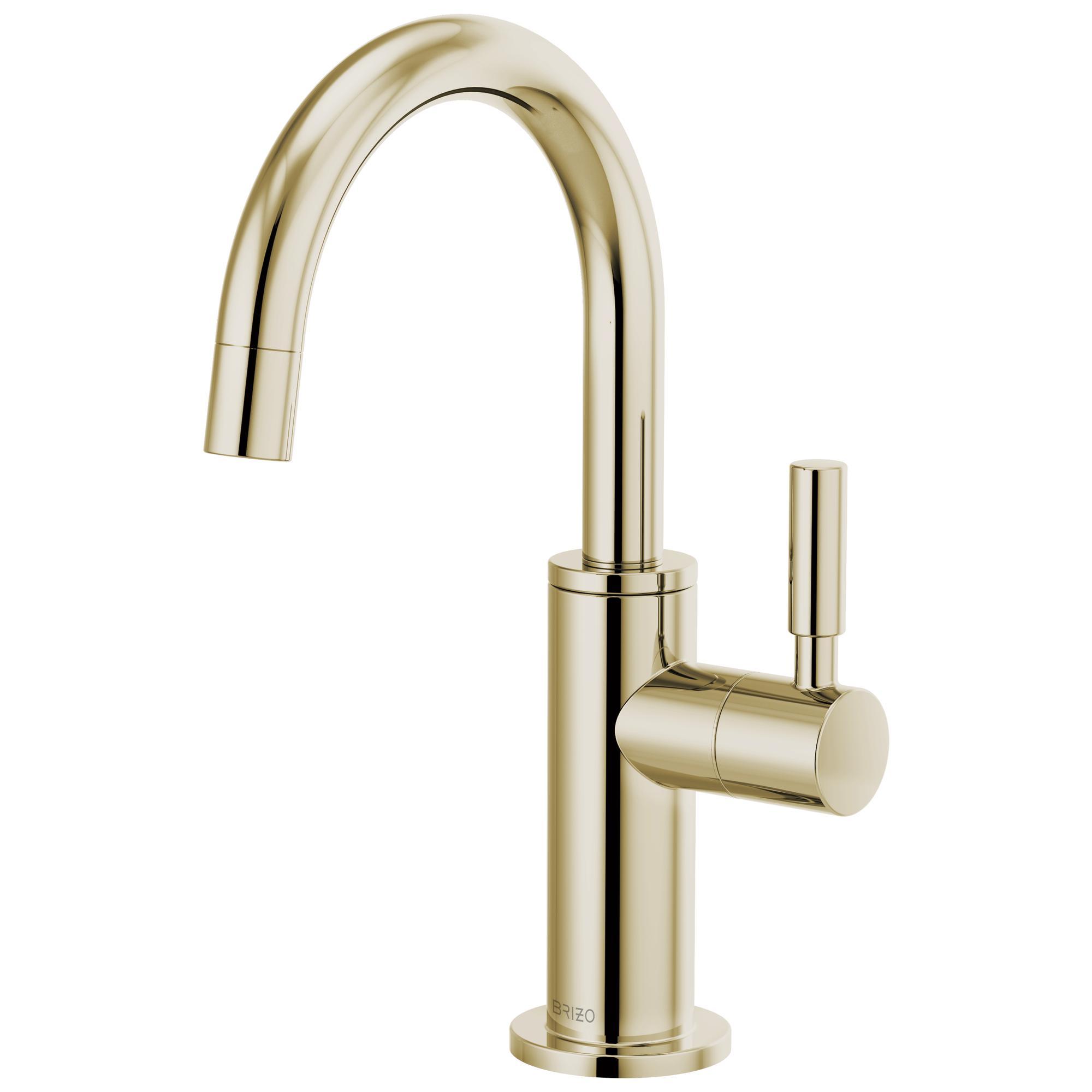 Brizo® 61320LF-C-PN Solna® Beverage Faucet, 1.5 gpm at 60 psi Flow Rate, Polished Nickel, 1 Handle, Domestic