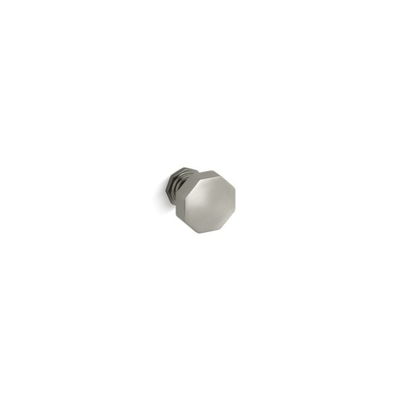 Kohler® 13126-BN Cabinet Knob, Pinstripe®, For Use With Bath/Kitchen Cabinet and Drawer, Metal, Vibrant® Brushed Nickel