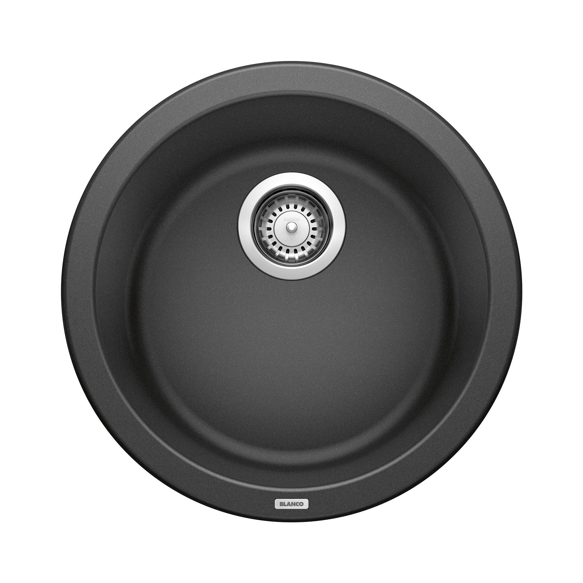 Blanco 511632 Rondo™ SILGRANIT® Bar Sink, Circular Shape, 17-11/16 in Dia, Granite, Anthracite