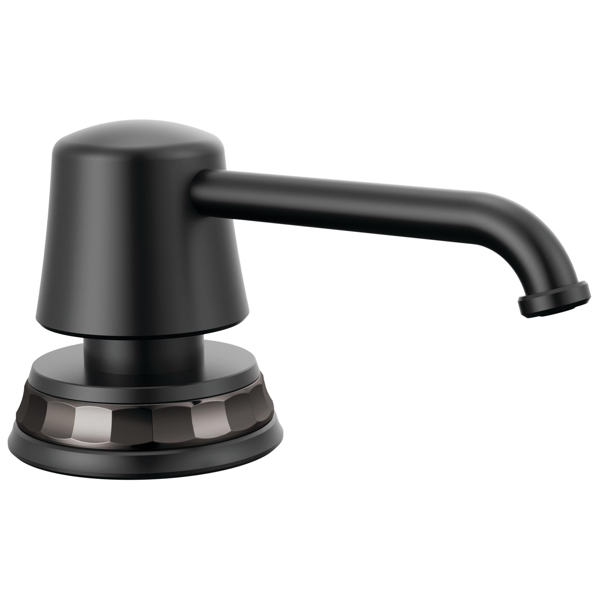 Brizo® RP101658BLBNX Soap Dispenser, 15 oz Capacity, 5 in OAL, Deck Mounting, Import