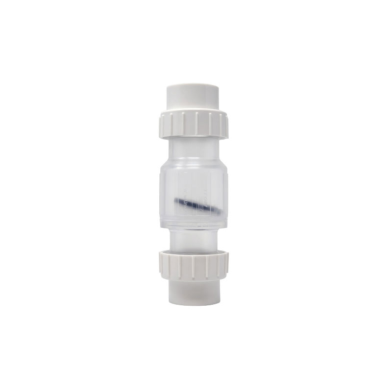 IPS 22739 2" Inline Black Silent PVC Check Valve with Rubber Boot Connections