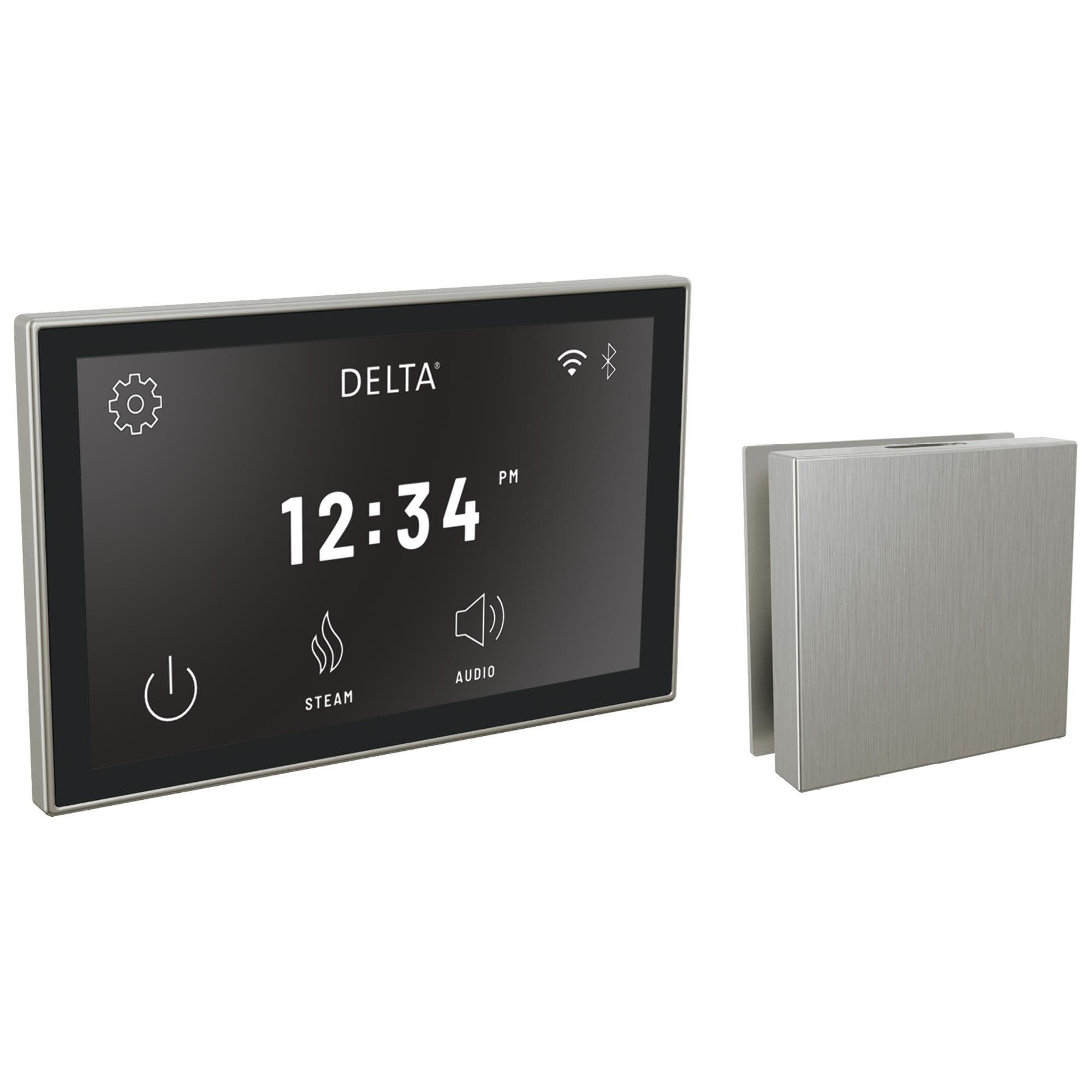 DELTA® 5CH-550L-SS-PR Square Steam Shower Control, Digital Display, Lumicoat Stainless, Domestic