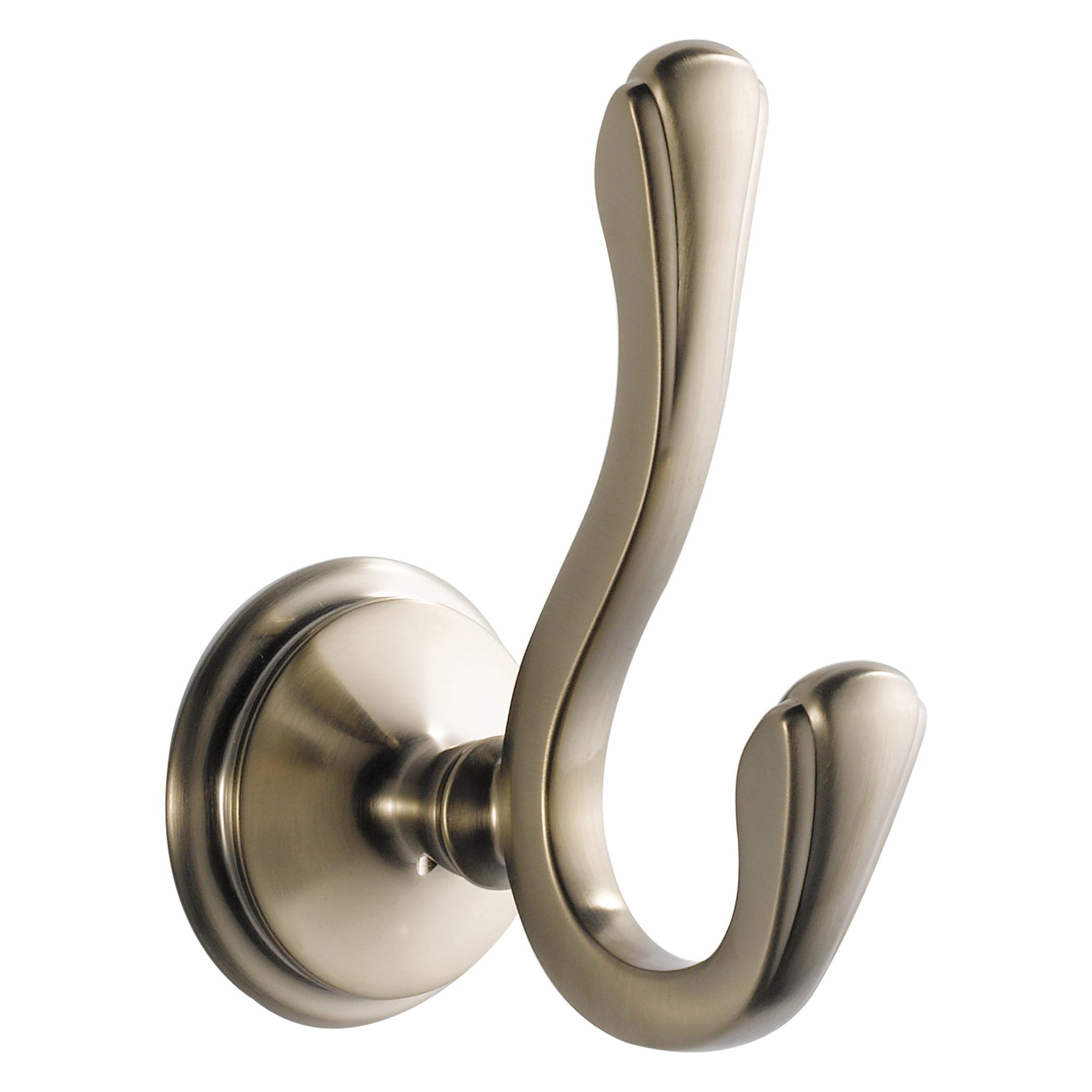 Brizo® 693585-BN Charlotte® Robe Hook, 2 Hooks, 2-3/8 in OAW x 4-1/8 in OAD x 5 in OAH, Import