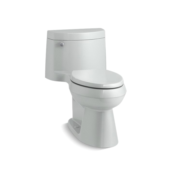 Kohler® 3619-95 1-Piece Toilet, Cimarron® Comfort Height®, Elongated Bowl, 16-1/2 in H Rim, 12 in Rough-In, 1.28 gpf, Ice Gray™