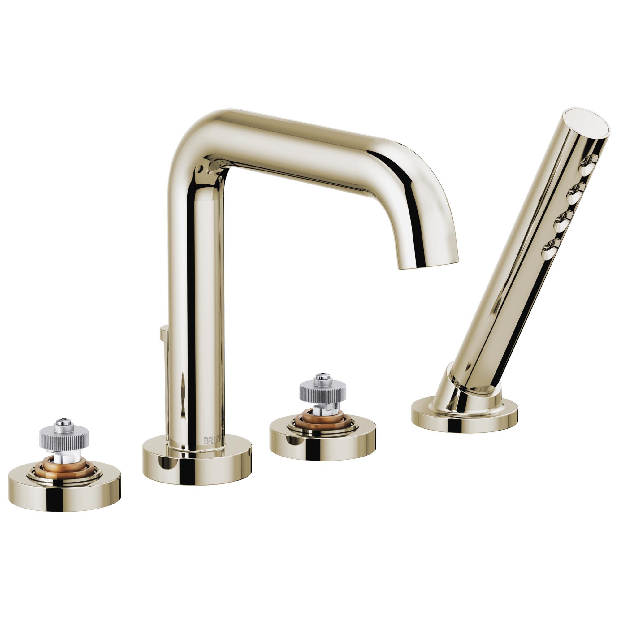 Brizo® T67435-PNLHP Roman Tub Trim, Litze™, 2 gpm Flow Rate, 9 to 16 in Center, Polished Nickel, 2 Handles, Function: Traditional, Domestic