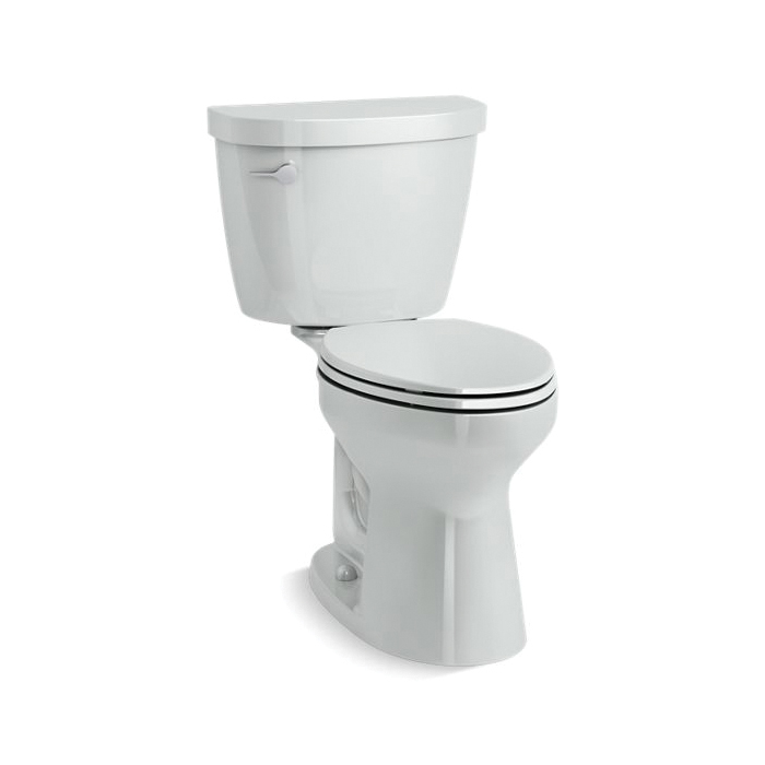 Kohler® 31621-95 2-Piece Chair Height Toilet, Cimarron® Comfort Height®, Elongated Bowl, 16-1/2 in H Rim, 12 in Rough-In, 1.28 gpf, Ice™ Gray