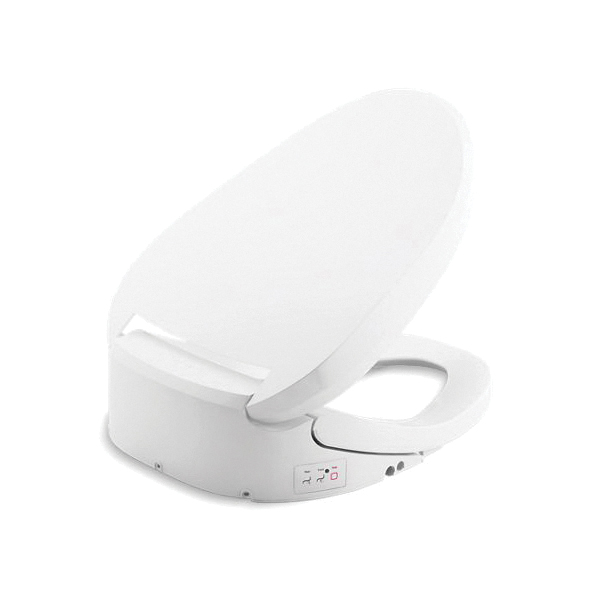 Kohler® 8298-CR-0 K-8298-CR C3®-455 Bidet Toilet Seat, Elongated Bowl, Closed Front, Plastic, White, Slow Close Hinge