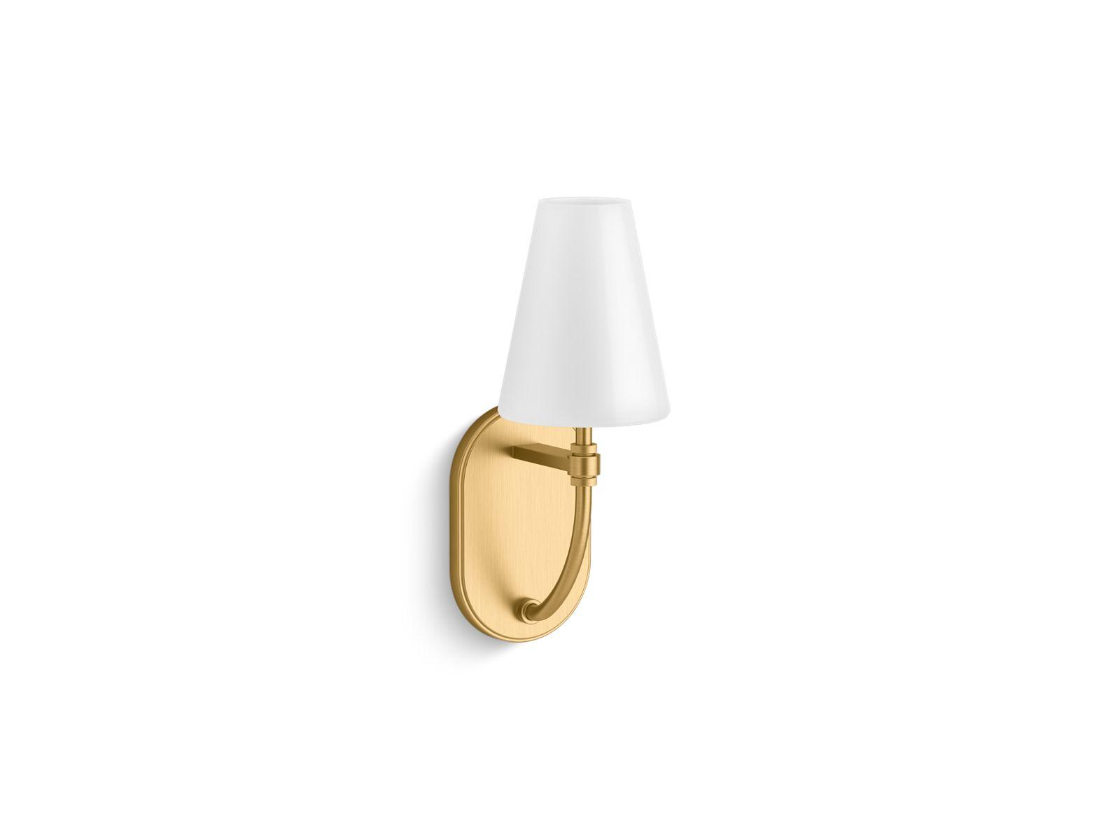 Kohler® 32255-SC01-2GL Sconce, (1) Lamps B11 Lamp, 120 VAC, Brushed Moderne Brass Housing