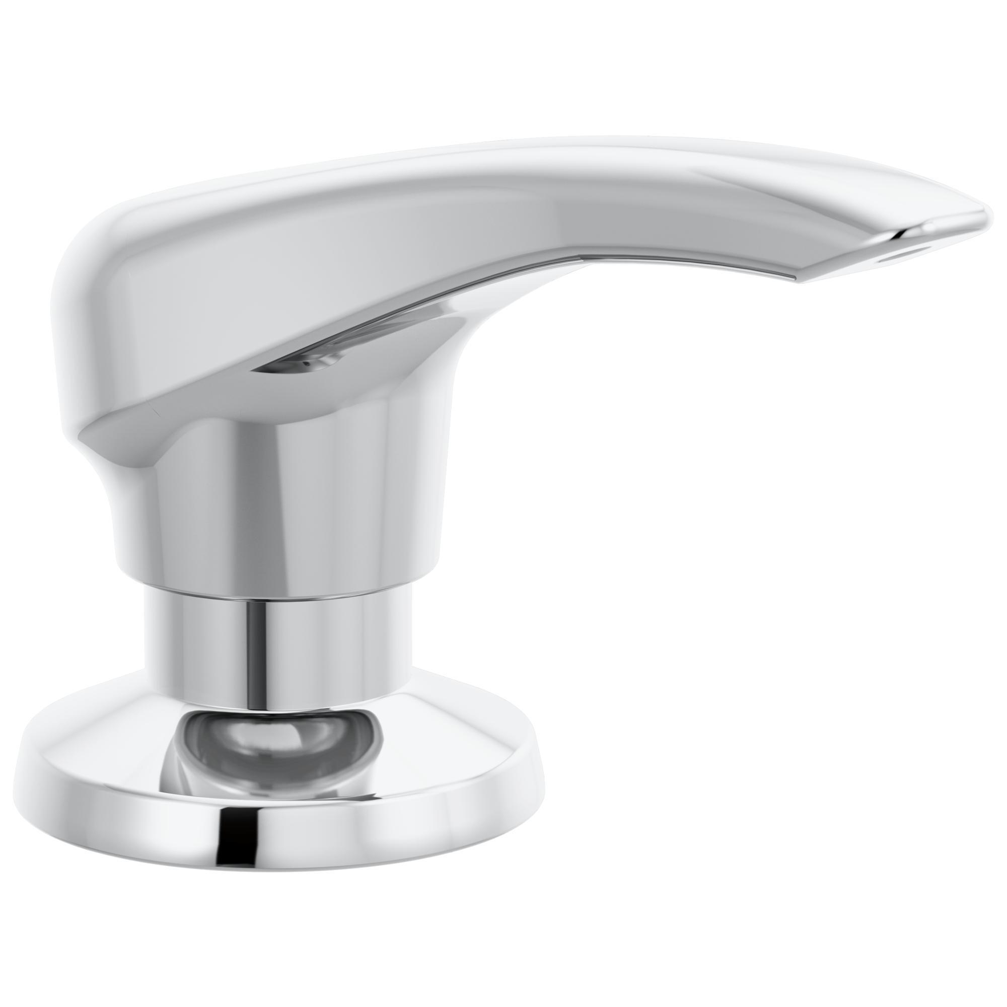 DELTA® RP100737 Esque® Soap Dispenser, 13 oz Capacity, 2.88 in OAL, Deck Mount, Metal, Import