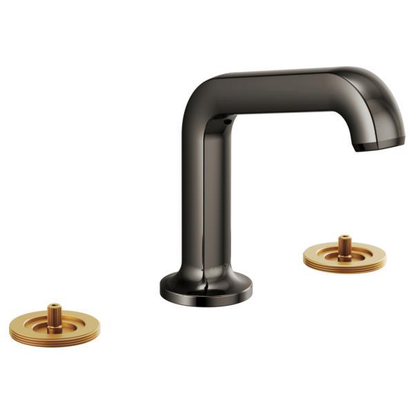 Brizo® 65307LF-BNXLHP Kintsu™ Widespread Lavatory Faucet, 1.5 gpm at 60 psi Flow Rate, 4-1/4 in H Spout, 6 to 16 in Center, Brilliance® Black Onyx, 2 Handles, Import