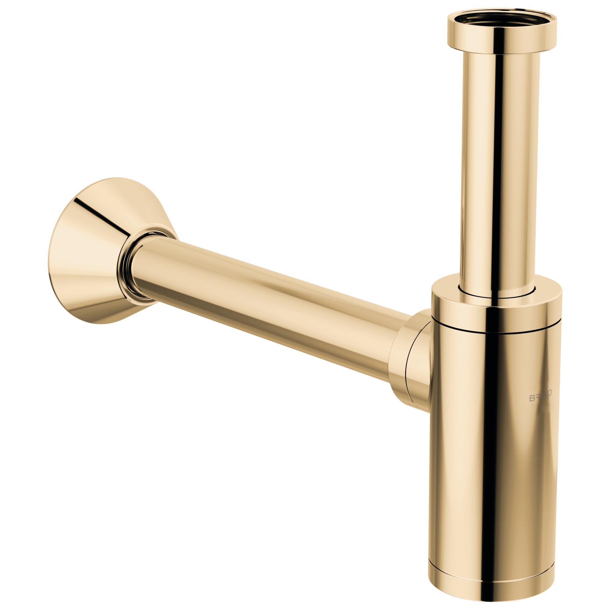 Brizo® BT041142-PG Bottle Trap with Flange, Brass, Polished Gold, Import